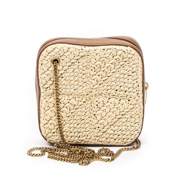 Yves Saint Laurent Jamie Mini Cube Raffia Crossbody - Picture 6 of 8